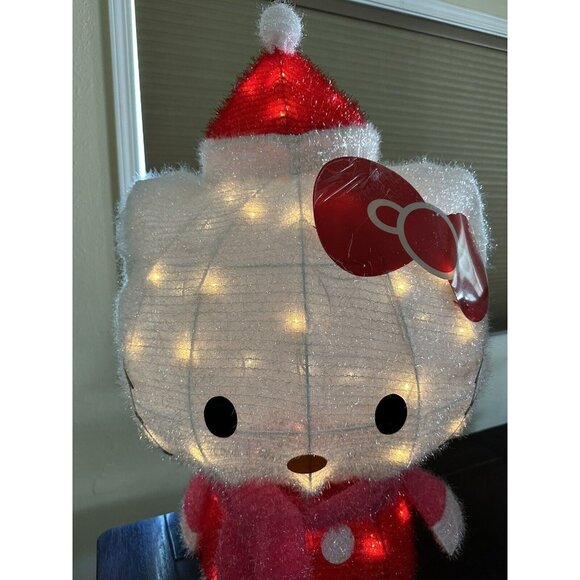 Hello Kitty Christmas 28” 3D Lighted Holiday Decor Jumbo Rare Kurt Adler 2012 - Picture 6 of 16